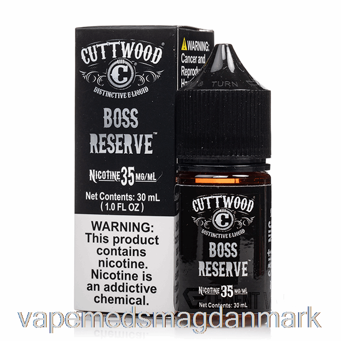 Vape Uden Nikotin Boss Reserve - Skåret Træsalte - 30ml 50mg
